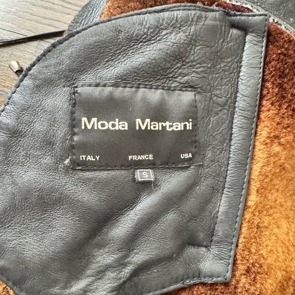 Women's Brown 💯% genuine shearling Fur Trim Coat - Picture 4 of 13